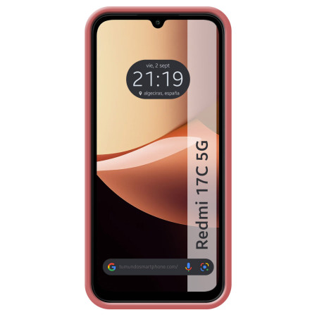 Funda Silicona Líquida Ultra Suave para Xiaomi Redmi 17C 5G color Rosa