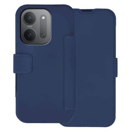 Funda Silicona Suave con Tapa para Xiaomi Redmi 17C 5G color Azul