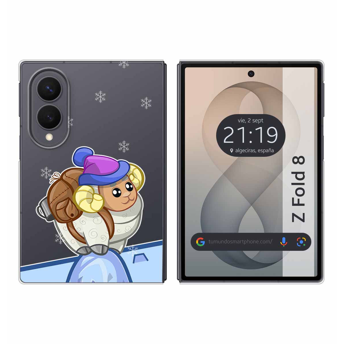 Funda Silicona Transparente para Samsung Galaxy Z Fold 8 5G diseño Cabra Dibujos