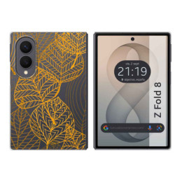 Funda Silicona Transparente para Samsung Galaxy Z Fold 8 5G diseño Hojas Dibujos