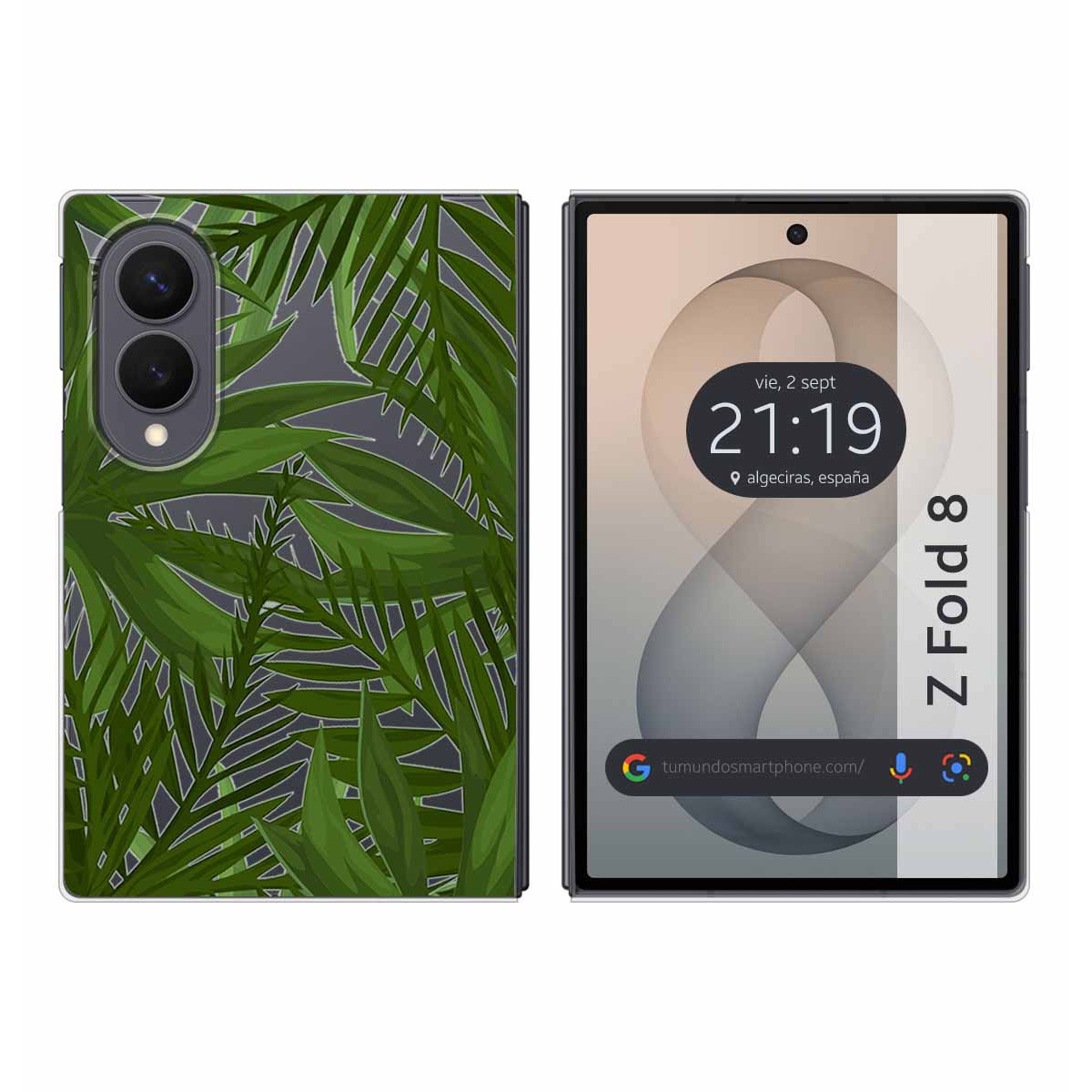 Funda Silicona Transparente para Samsung Galaxy Z Fold 8 5G diseño Jungla Dibujos