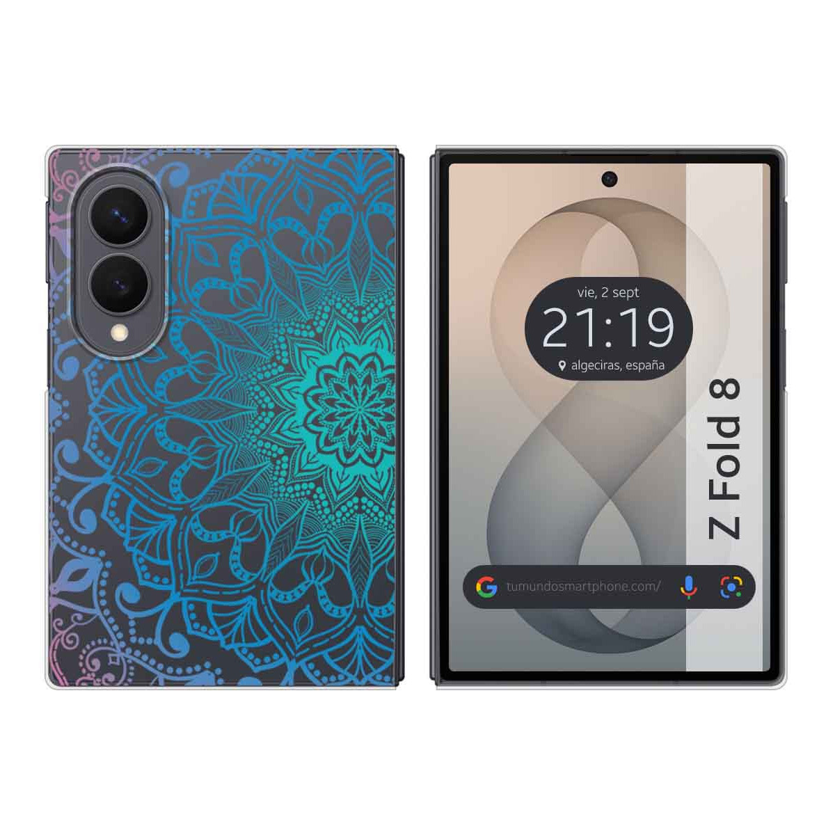Funda Silicona Transparente para Samsung Galaxy Z Fold 8 5G diseño Mandala Dibujos