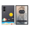 Funda Silicona Transparente para Samsung Galaxy Z Fold 8 5G diseño Playa Dibujos
