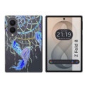 Funda Silicona Transparente para Samsung Galaxy Z Fold 8 5G diseño Plumas Dibujos