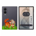 Funda Silicona Transparente para Samsung Galaxy Z Fold 8 5G diseño Tigre Dibujos
