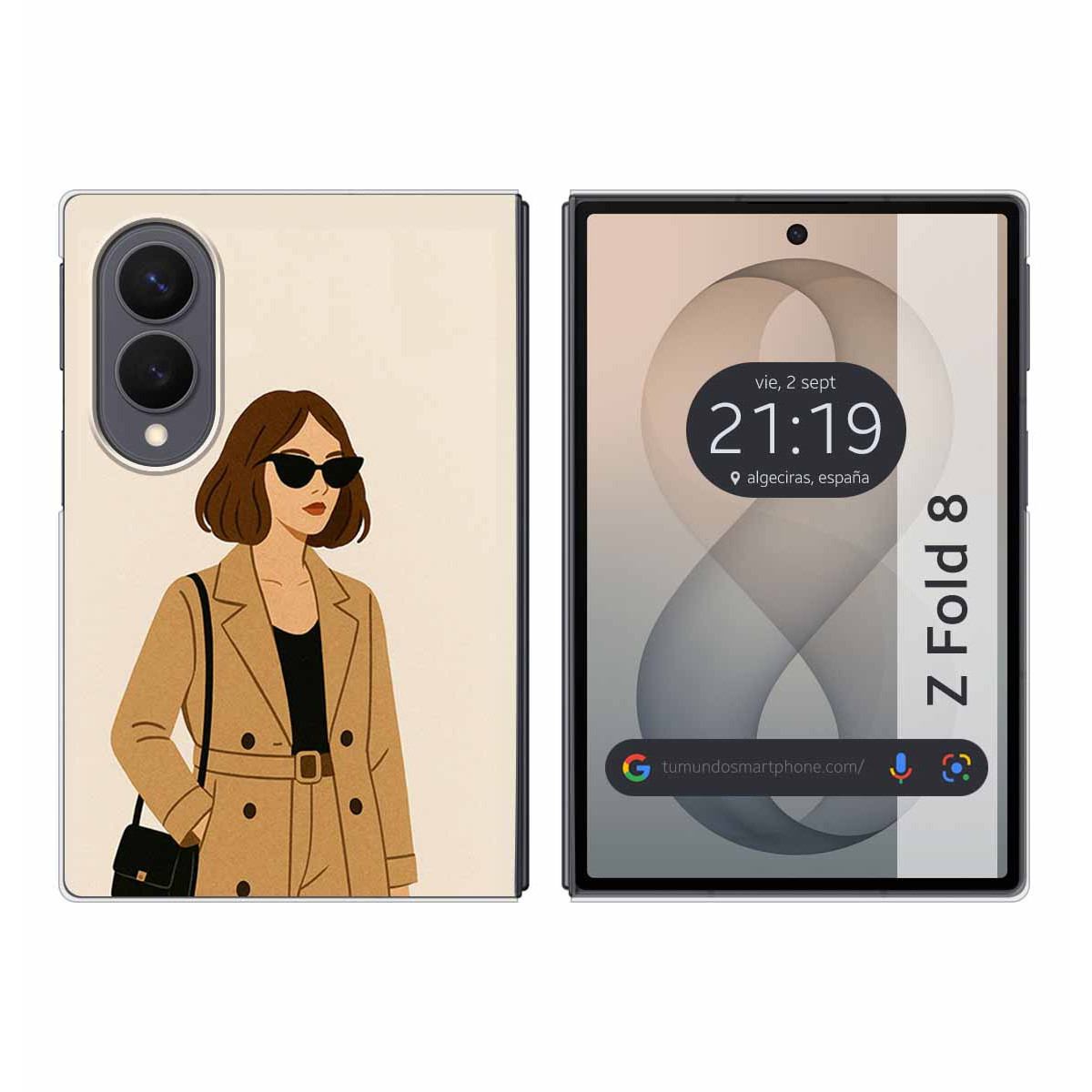 Funda Silicona para Samsung Galaxy Z Fold 8 5G diseño Mujer 01 Dibujos