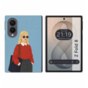 Funda Silicona para Samsung Galaxy Z Fold 8 5G diseño Mujer 04 Dibujos