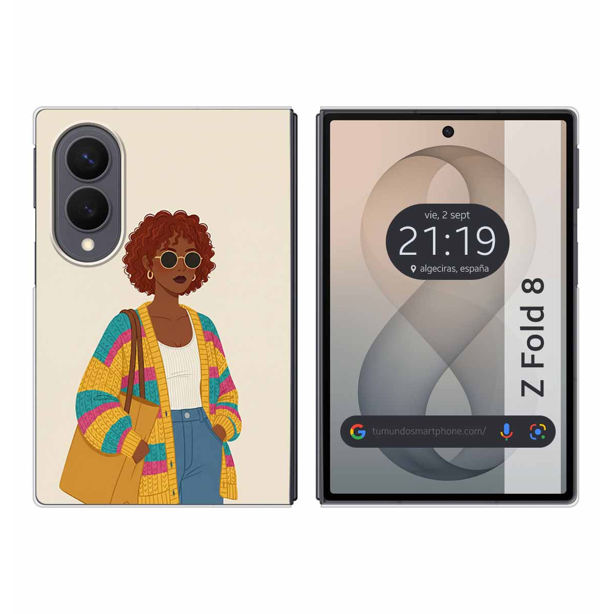 Funda Silicona para Samsung Galaxy Z Fold 8 5G diseño Mujer 05 Dibujos
