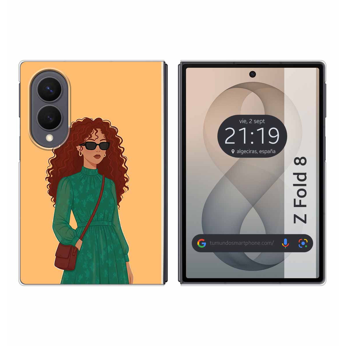 Funda Silicona para Samsung Galaxy Z Fold 8 5G diseño Mujer 06 Dibujos
