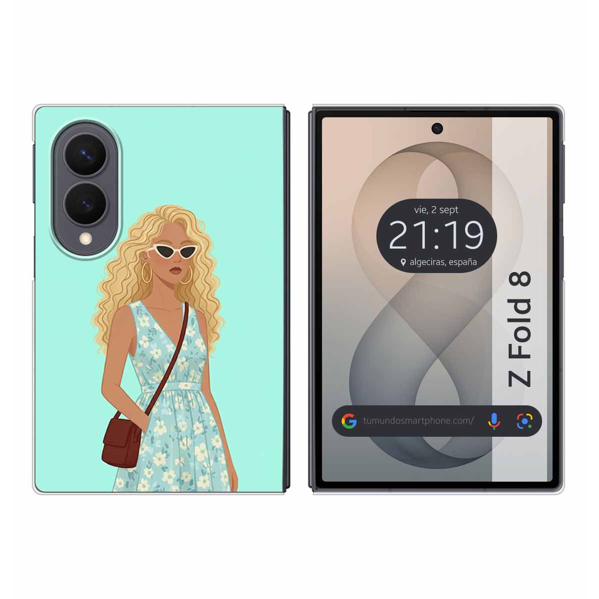 Funda Silicona para Samsung Galaxy Z Fold 8 5G diseño Mujer 07 Dibujos