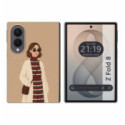Funda Silicona para Samsung Galaxy Z Fold 8 5G diseño Mujer 09 Dibujos