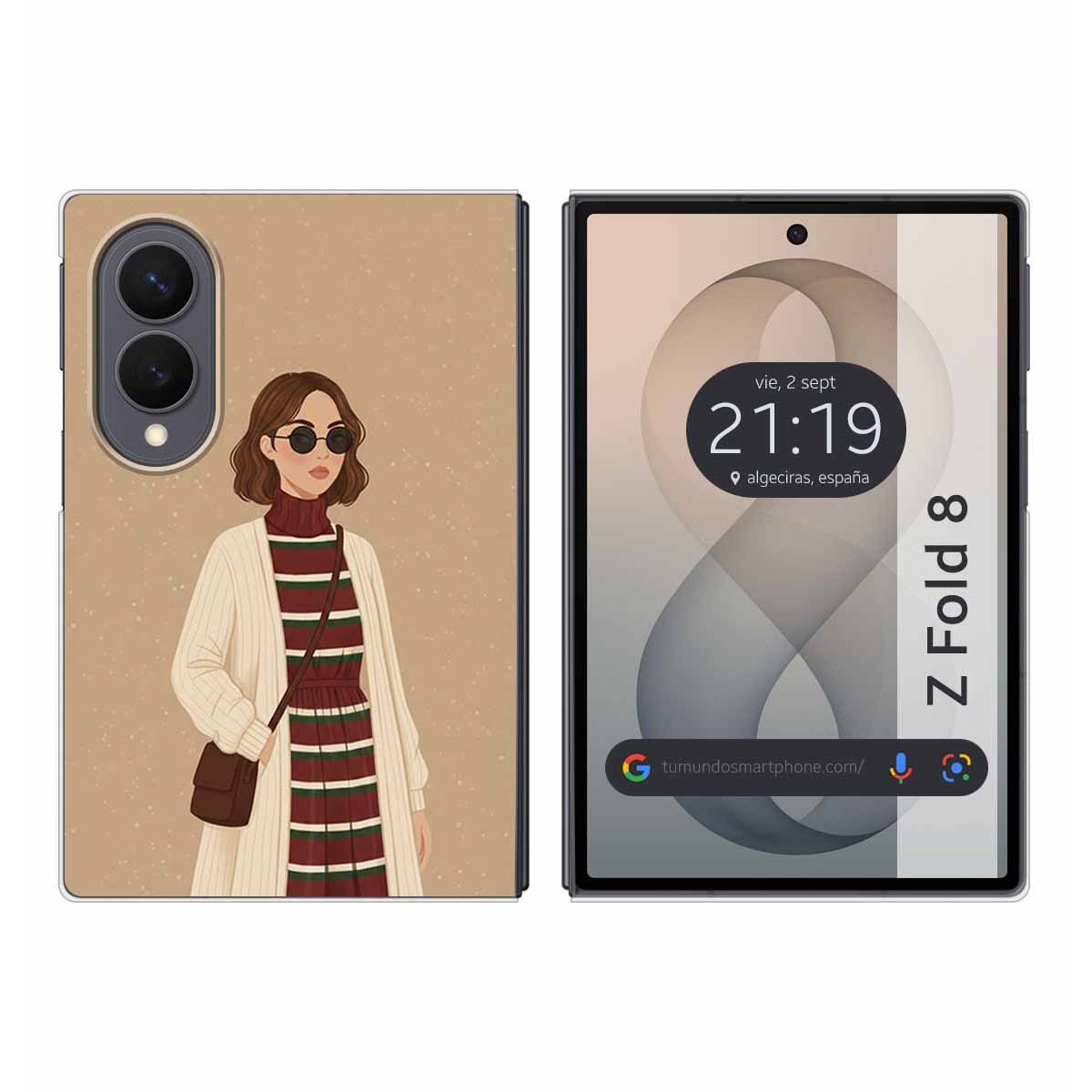 Funda Silicona para Samsung Galaxy Z Fold 8 5G diseño Mujer 09 Dibujos