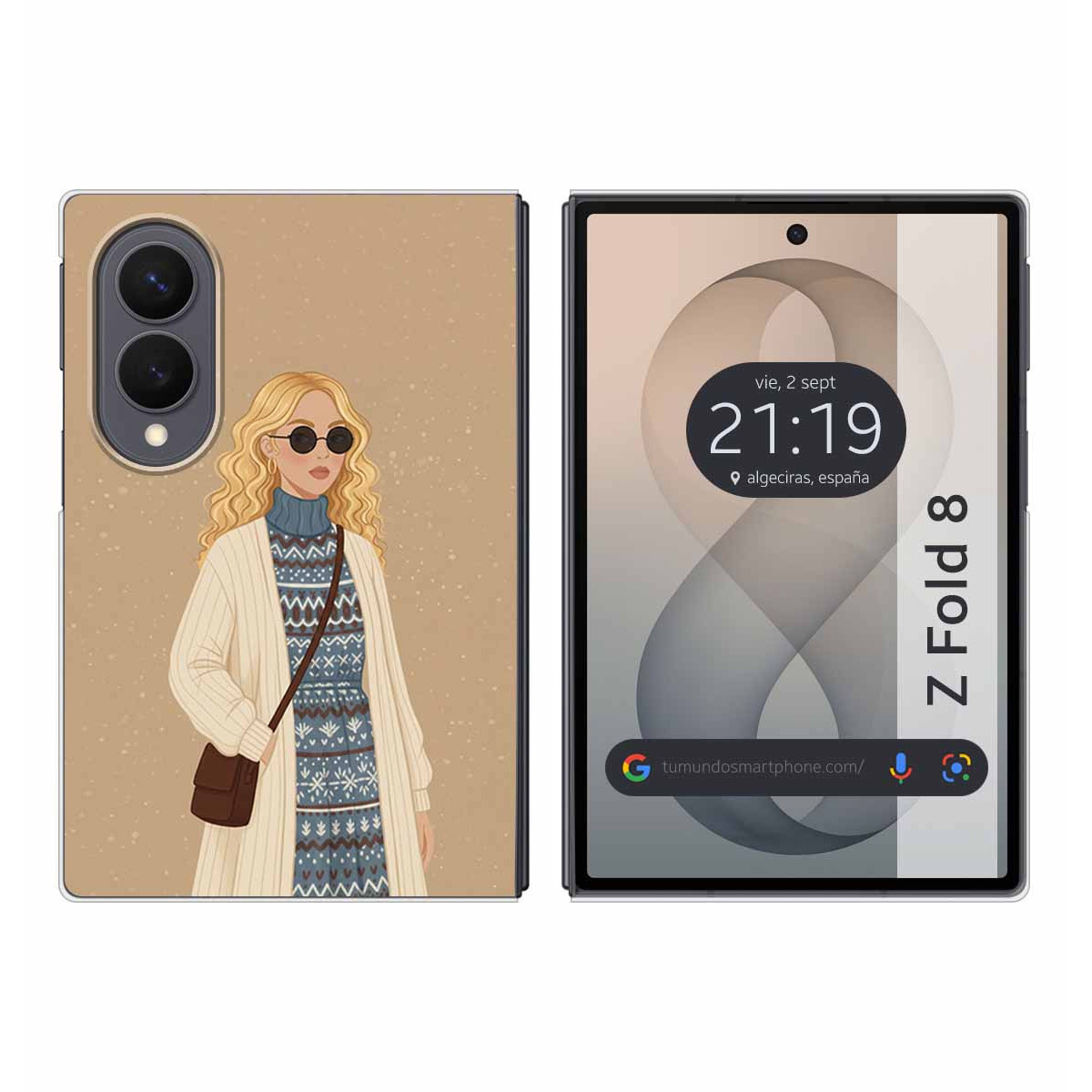 Funda Silicona para Samsung Galaxy Z Fold 8 5G diseño Mujer 10 Dibujos