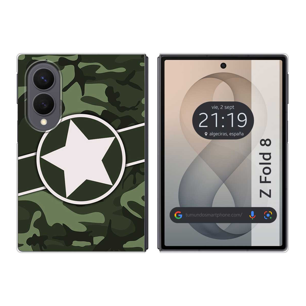 Funda Silicona para Samsung Galaxy Z Fold 8 5G diseño Camuflaje 01 Dibujos