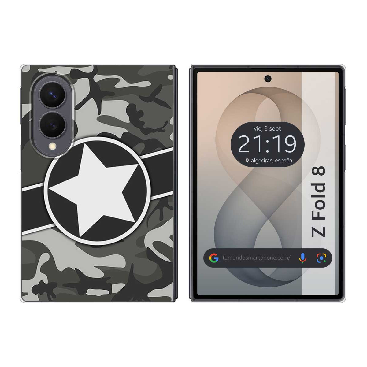 Funda Silicona para Samsung Galaxy Z Fold 8 5G diseño Camuflaje 02 Dibujos