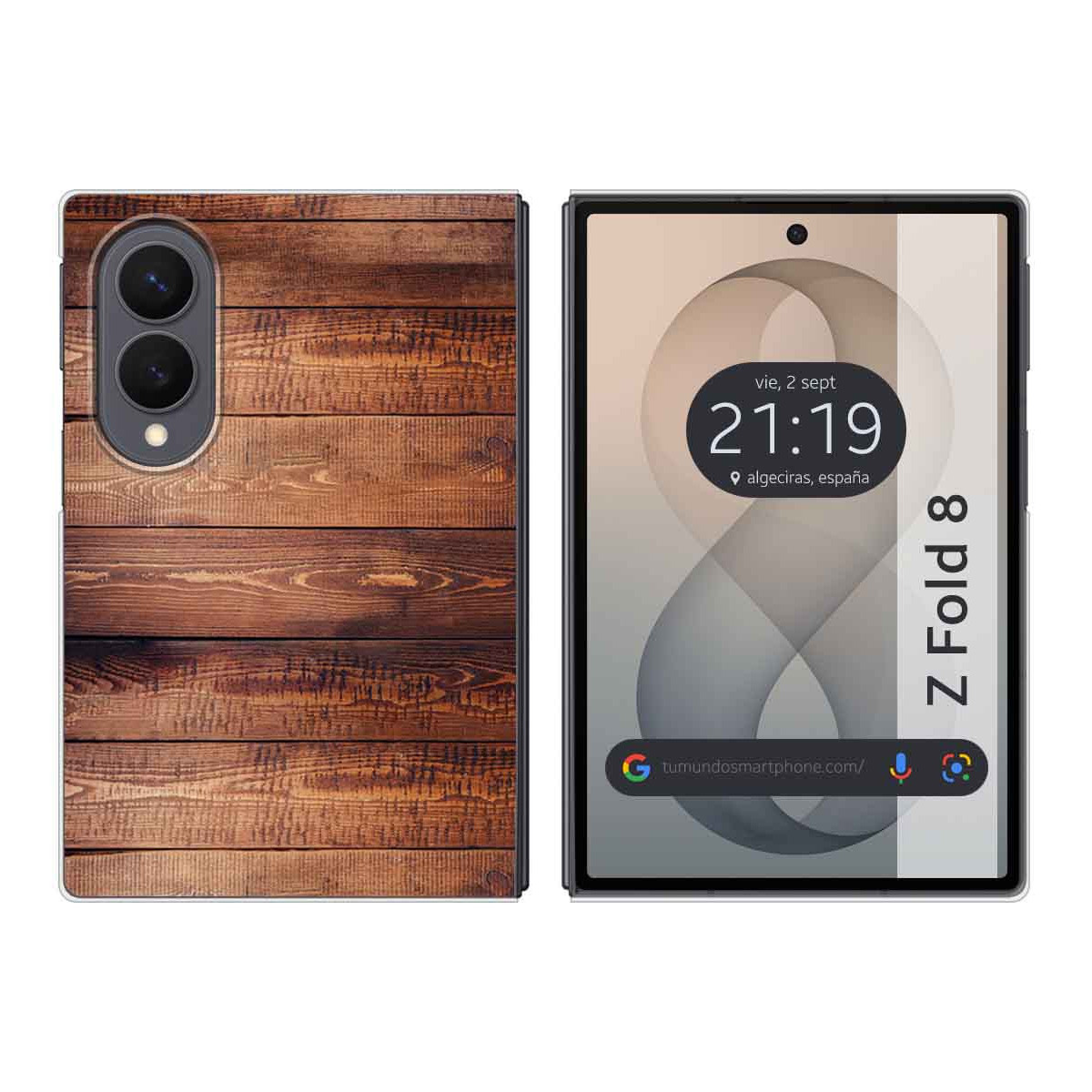Funda Silicona para Samsung Galaxy Z Fold 8 5G diseño Madera 02 Dibujos