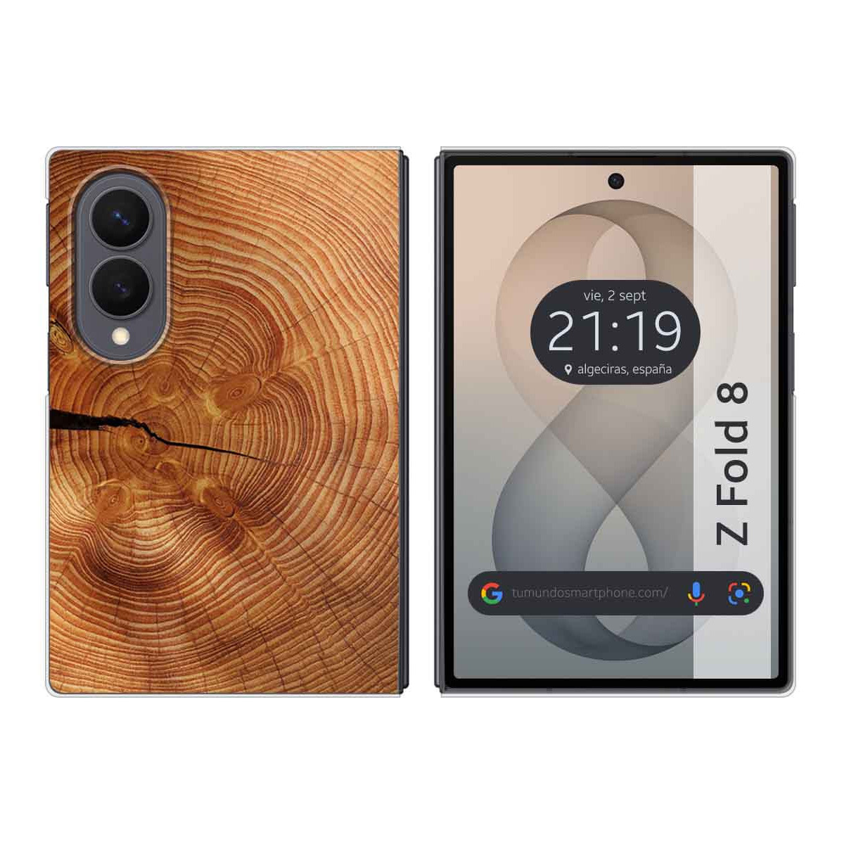Funda Silicona para Samsung Galaxy Z Fold 8 5G diseño Madera 04 Dibujos