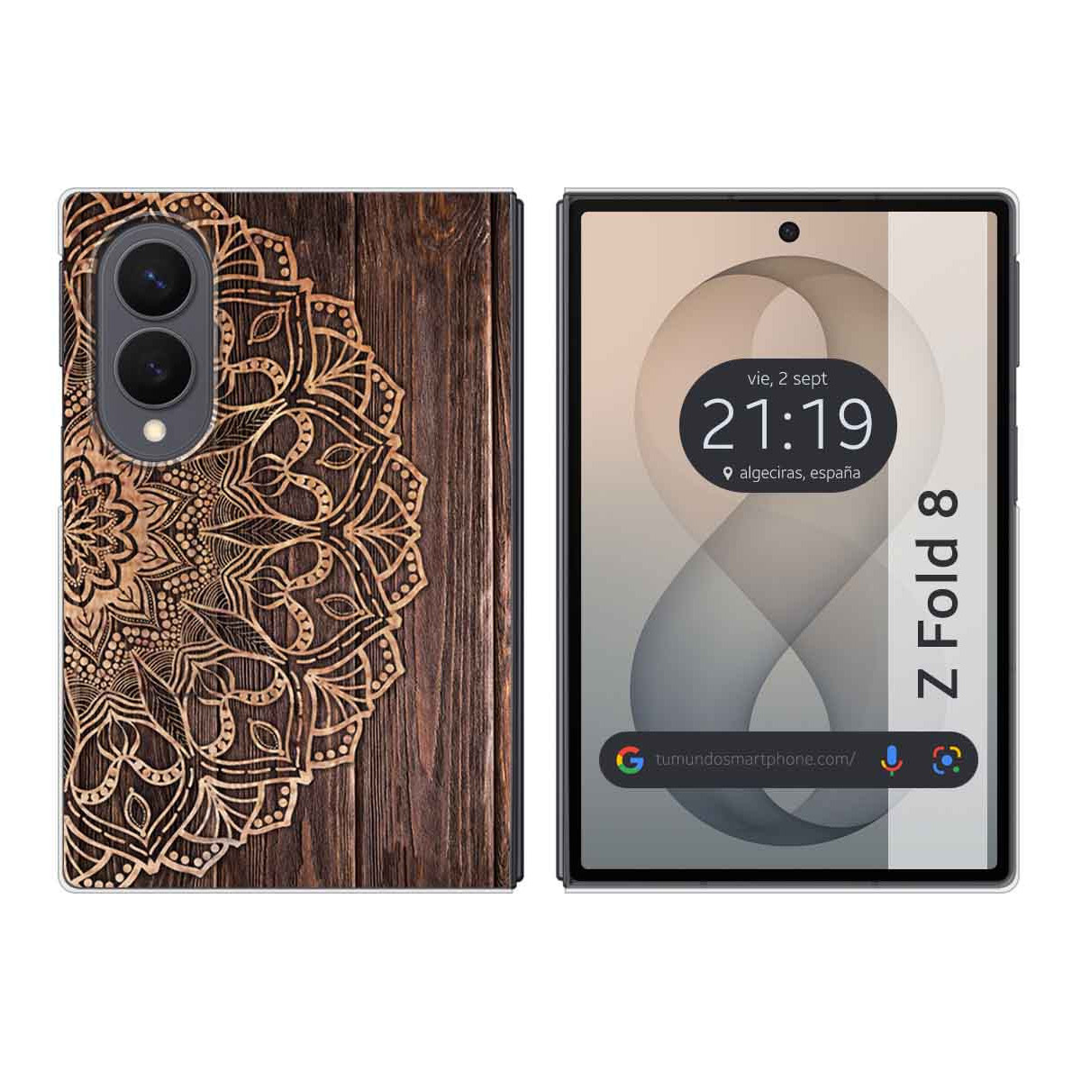 Funda Silicona para Samsung Galaxy Z Fold 8 5G diseño Madera 06 Dibujos