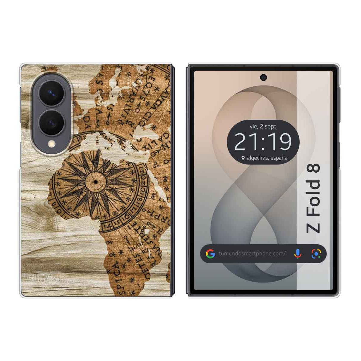 Funda Silicona para Samsung Galaxy Z Fold 8 5G diseño Madera 07 Dibujos