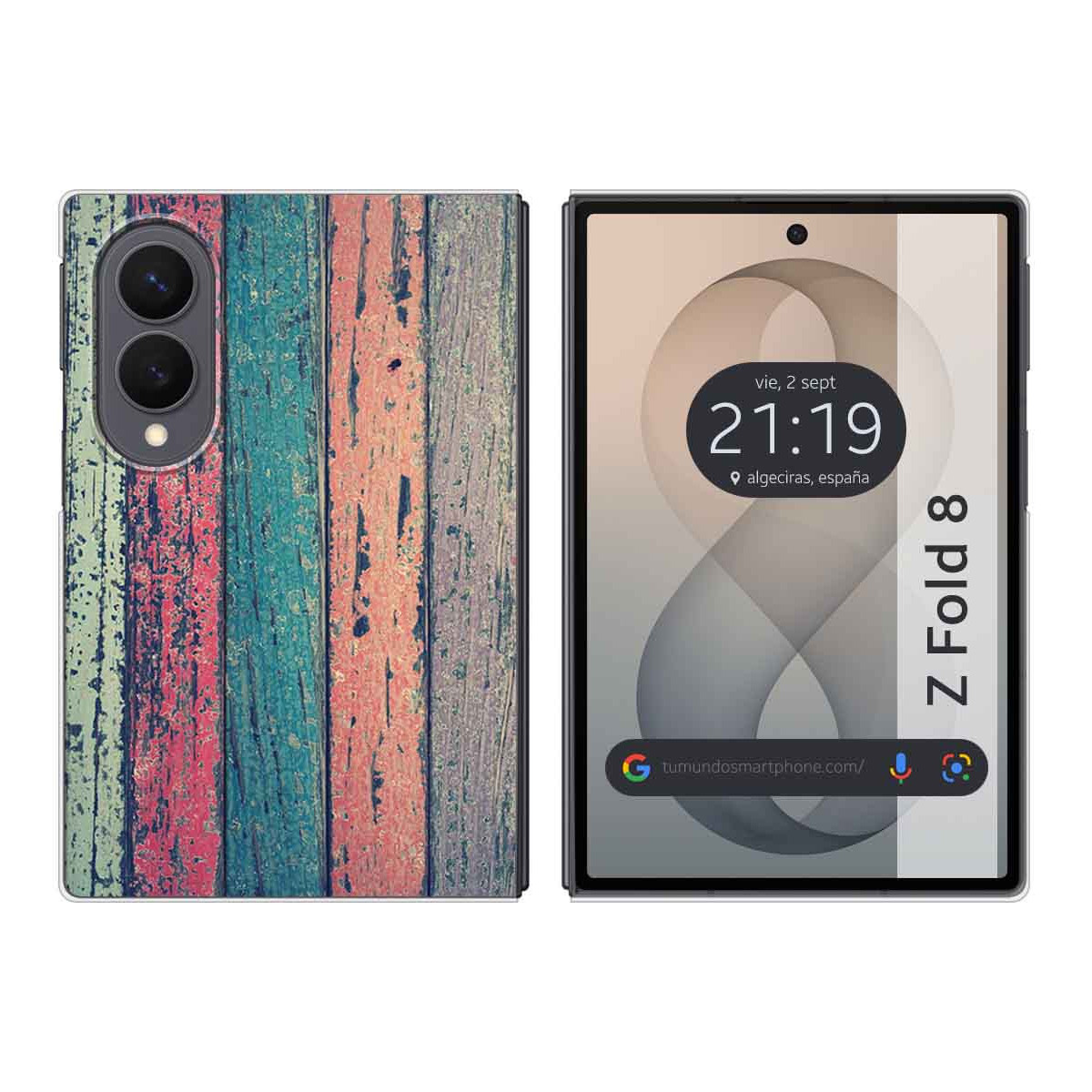 Funda Silicona para Samsung Galaxy Z Fold 8 5G diseño Madera 10 Dibujos