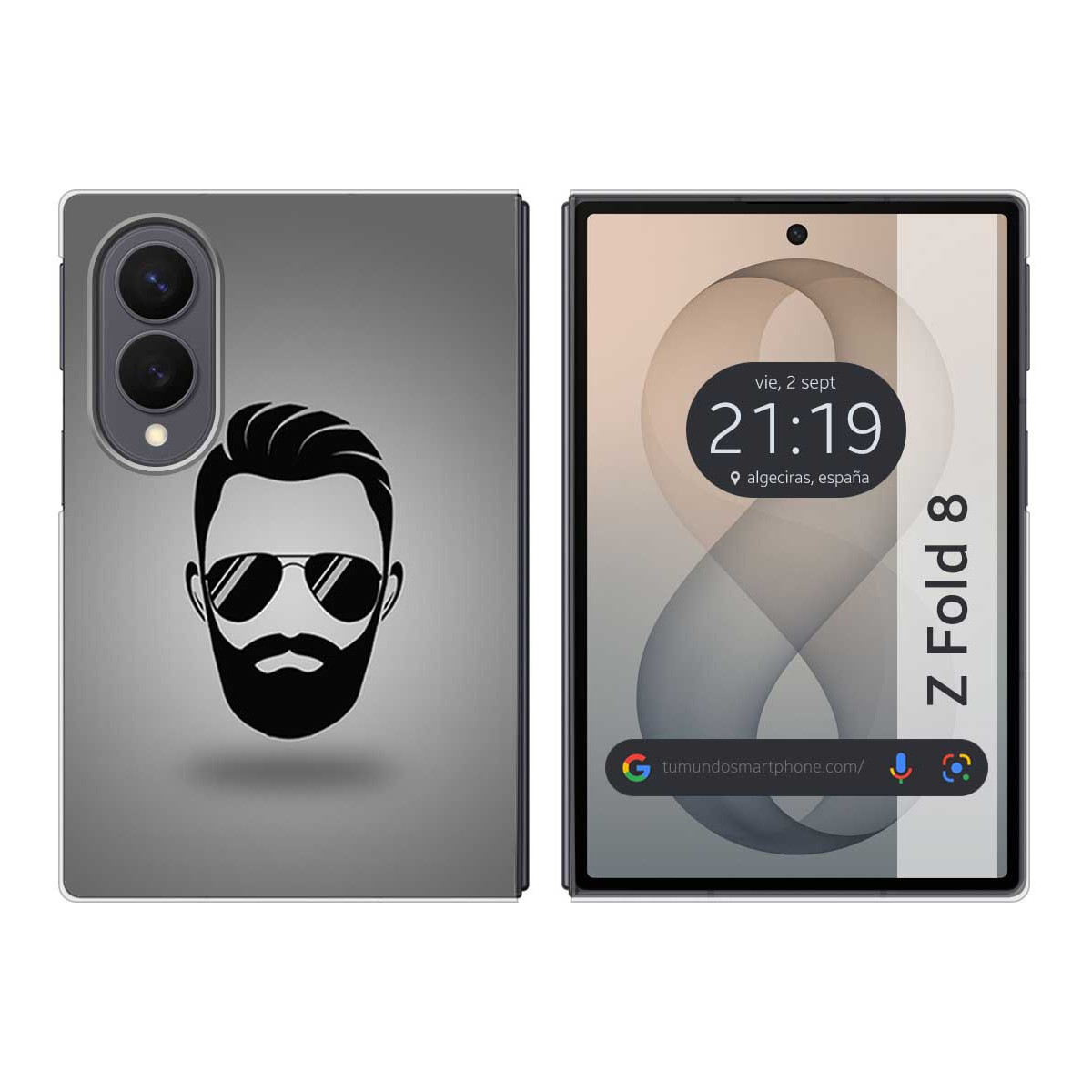 Funda Silicona para Samsung Galaxy Z Fold 8 5G diseño Barba Dibujos