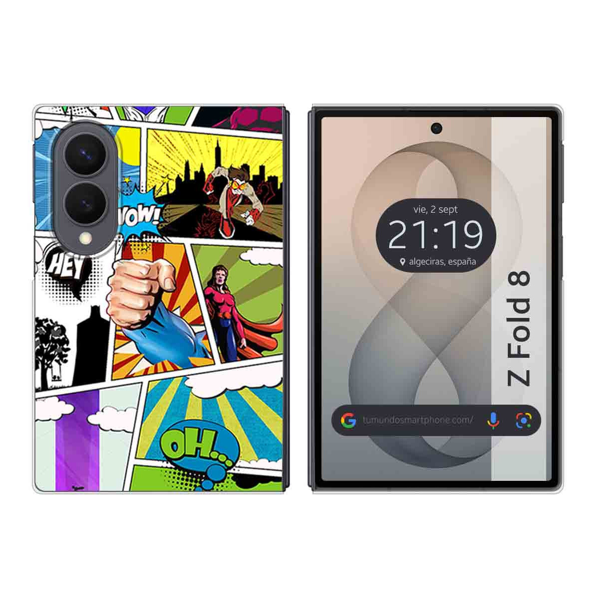 Funda Silicona para Samsung Galaxy Z Fold 8 5G diseño Comic Dibujos
