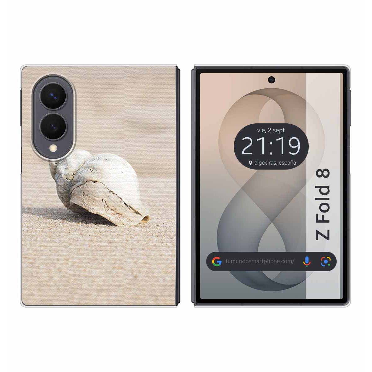 Funda Silicona para Samsung Galaxy Z Fold 8 5G diseño Concha Dibujos