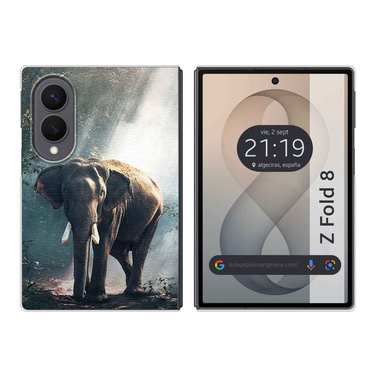 Funda Silicona para Samsung Galaxy Z Fold 8 5G diseño Elefante Dibujos