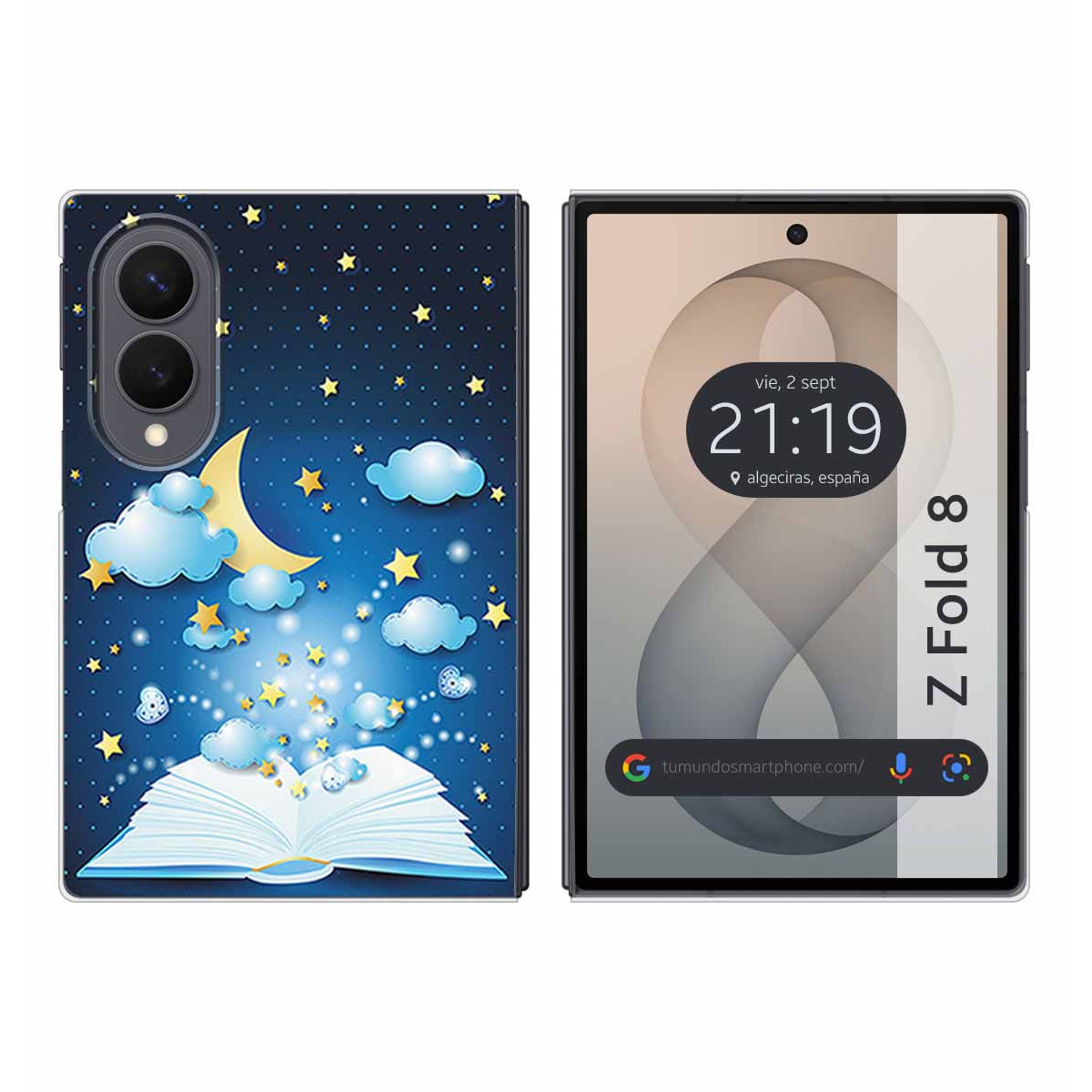 Funda Silicona para Samsung Galaxy Z Fold 8 5G diseño Libro Cuentos Dibujos