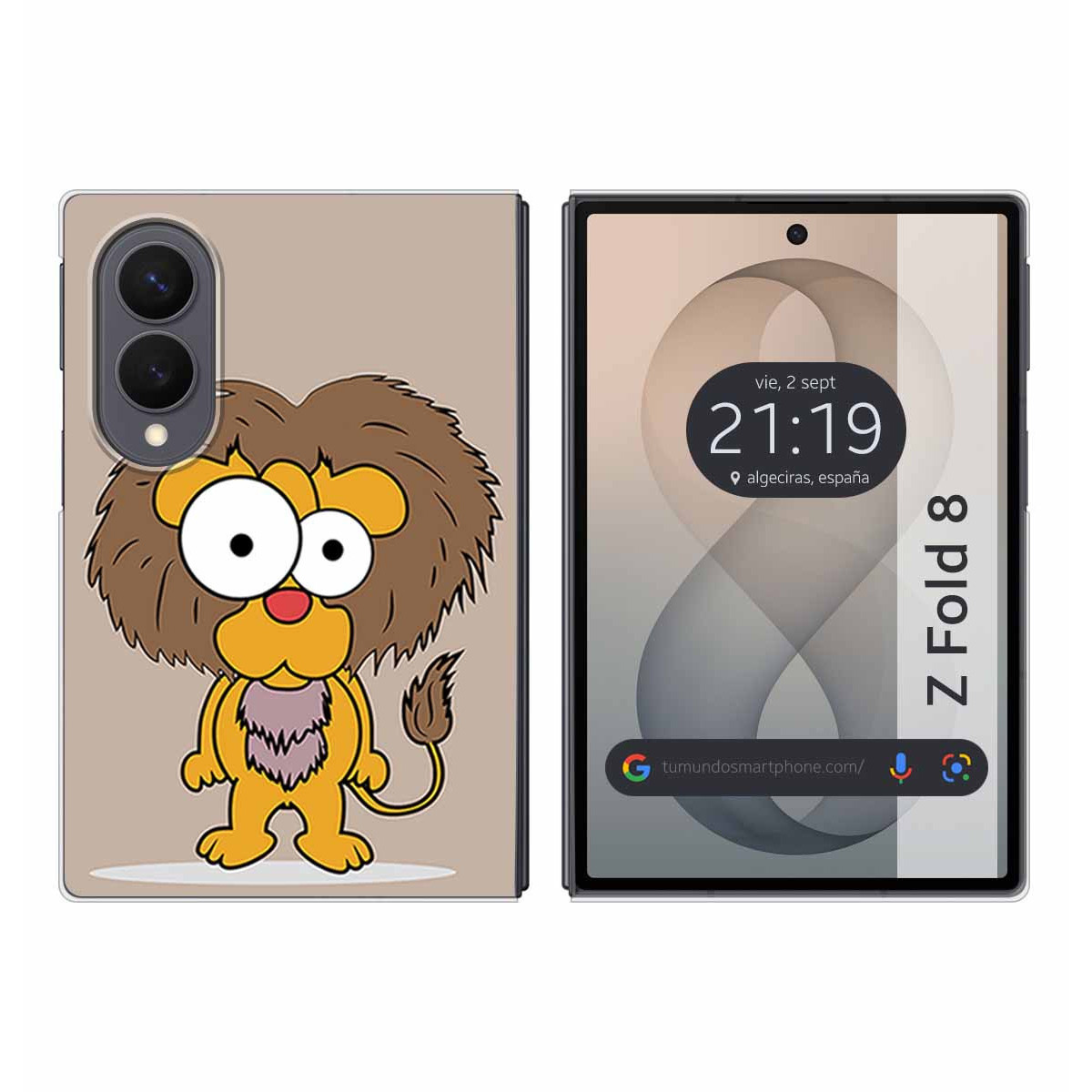 Funda Silicona para Samsung Galaxy Z Fold 8 5G diseño Leon Dibujos