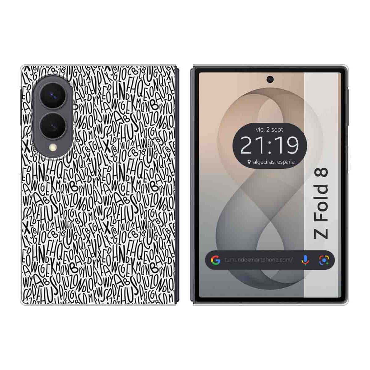 Funda Silicona para Samsung Galaxy Z Fold 8 5G diseño Letras Dibujos