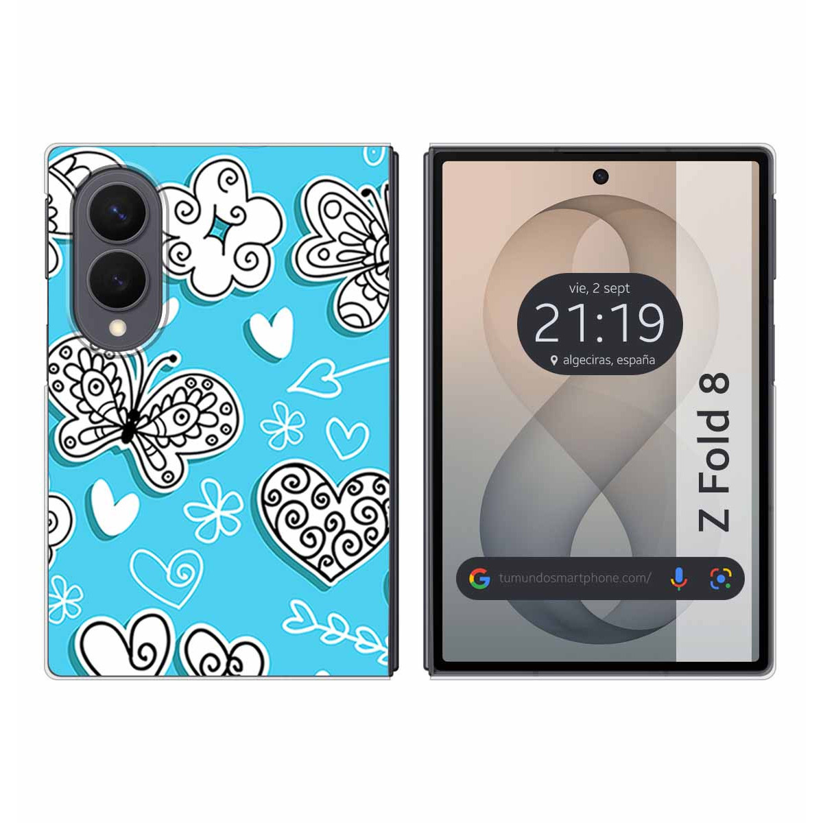 Funda Silicona para Samsung Galaxy Z Fold 8 5G diseño Mariposas Dibujos