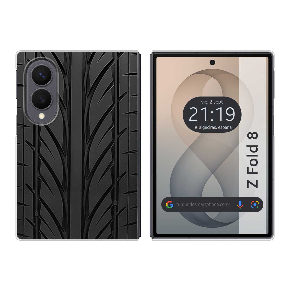 Funda Silicona para Samsung Galaxy Z Fold 8 5G diseño Neumatico Dibujos