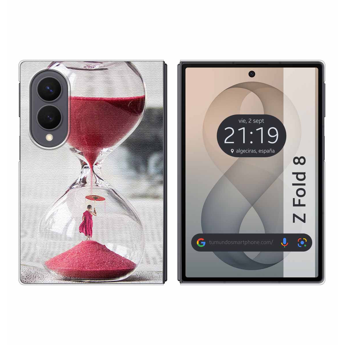 Funda Silicona para Samsung Galaxy Z Fold 8 5G diseño Reloj Dibujos