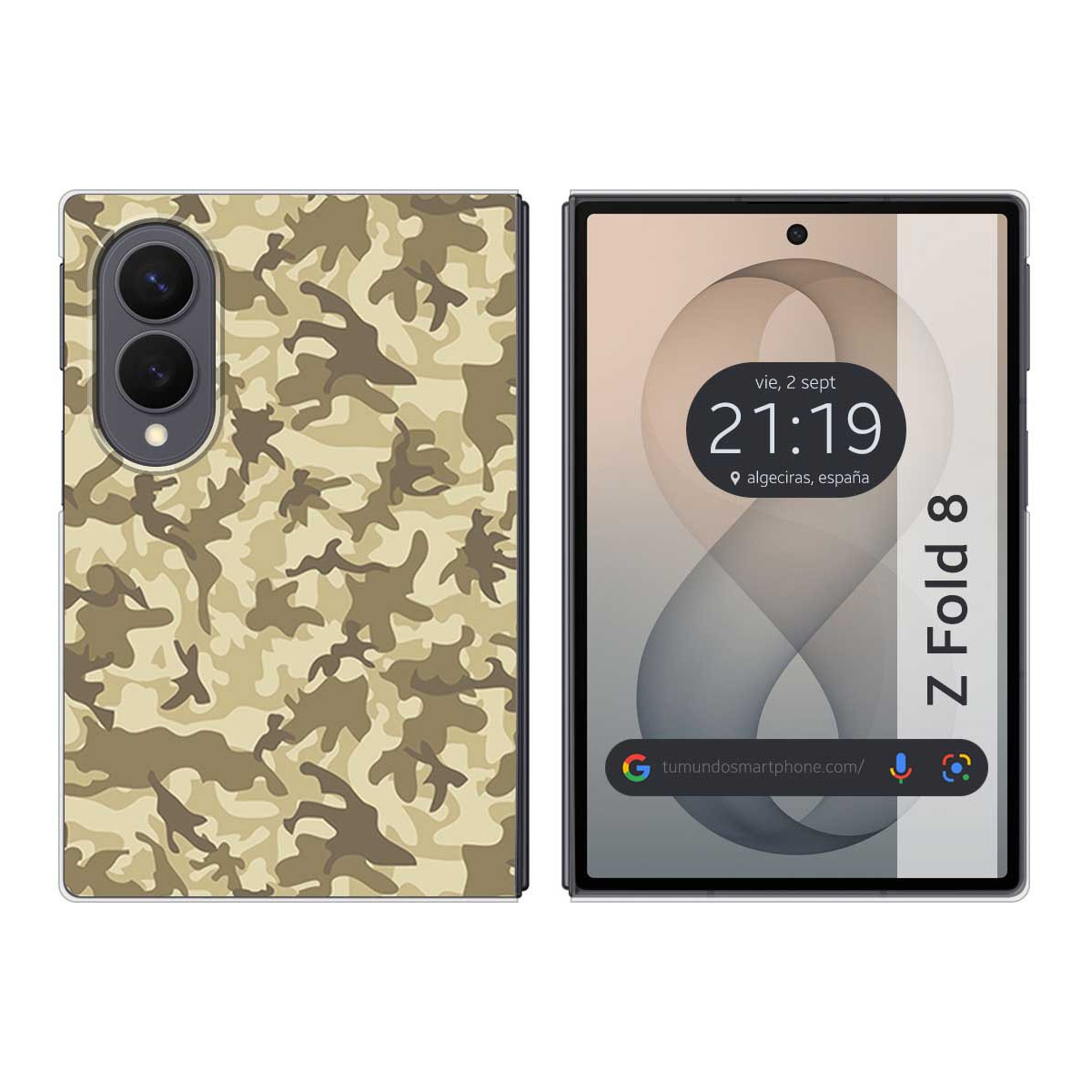 Funda Silicona para Samsung Galaxy Z Fold 8 5G diseño Sand Camuflaje Dibujos