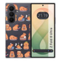 Funda Silicona Transparente para Samsung Galaxy Z Fold 8 Ultra 5G diseño Capibara 01 Dibujos