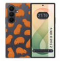 Funda Silicona Transparente para Samsung Galaxy Z Fold 8 Ultra 5G diseño Capibara 02 Dibujos
