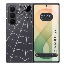 Funda Silicona Transparente para Samsung Galaxy Z Fold 8 Ultra 5G diseño Araña Dibujos