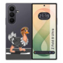 Funda Silicona Transparente para Samsung Galaxy Z Fold 8 Ultra 5G diseño Avestruz Dibujos