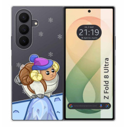 Funda Silicona Transparente para Samsung Galaxy Z Fold 8 Ultra 5G diseño Cabra Dibujos