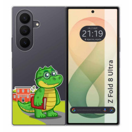 Funda Silicona Transparente para Samsung Galaxy Z Fold 8 Ultra 5G diseño Coco Dibujos