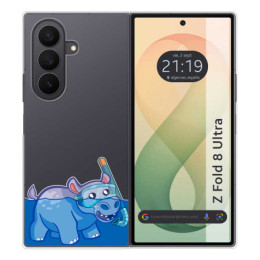 Funda Silicona Transparente para Samsung Galaxy Z Fold 8 Ultra 5G diseño Hipo Dibujos