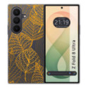 Funda Silicona Transparente para Samsung Galaxy Z Fold 8 Ultra 5G diseño Hojas Dibujos