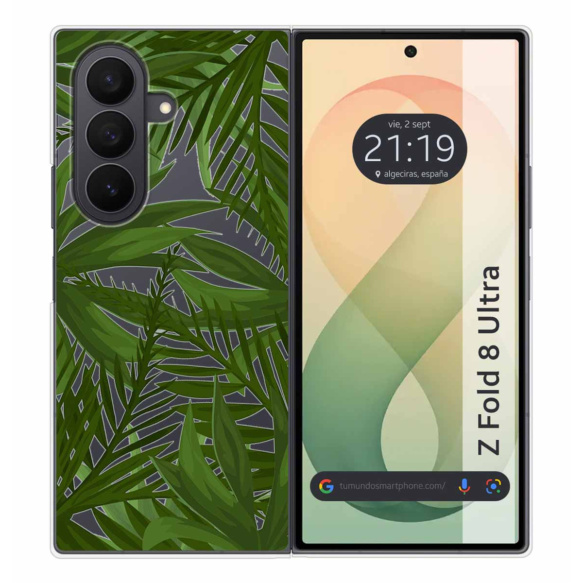 Funda Silicona Transparente para Samsung Galaxy Z Fold 8 Ultra 5G diseño Jungla Dibujos