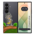 Funda Silicona Transparente para Samsung Galaxy Z Fold 8 Ultra 5G diseño Mono Dibujos