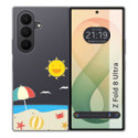 Funda Silicona Transparente para Samsung Galaxy Z Fold 8 Ultra 5G diseño Playa Dibujos