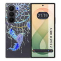 Funda Silicona Transparente para Samsung Galaxy Z Fold 8 Ultra 5G diseño Plumas Dibujos