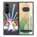 Funda Silicona Transparente para Samsung Galaxy Z Fold 8 Ultra 5G diseño Unicornio Dibujos