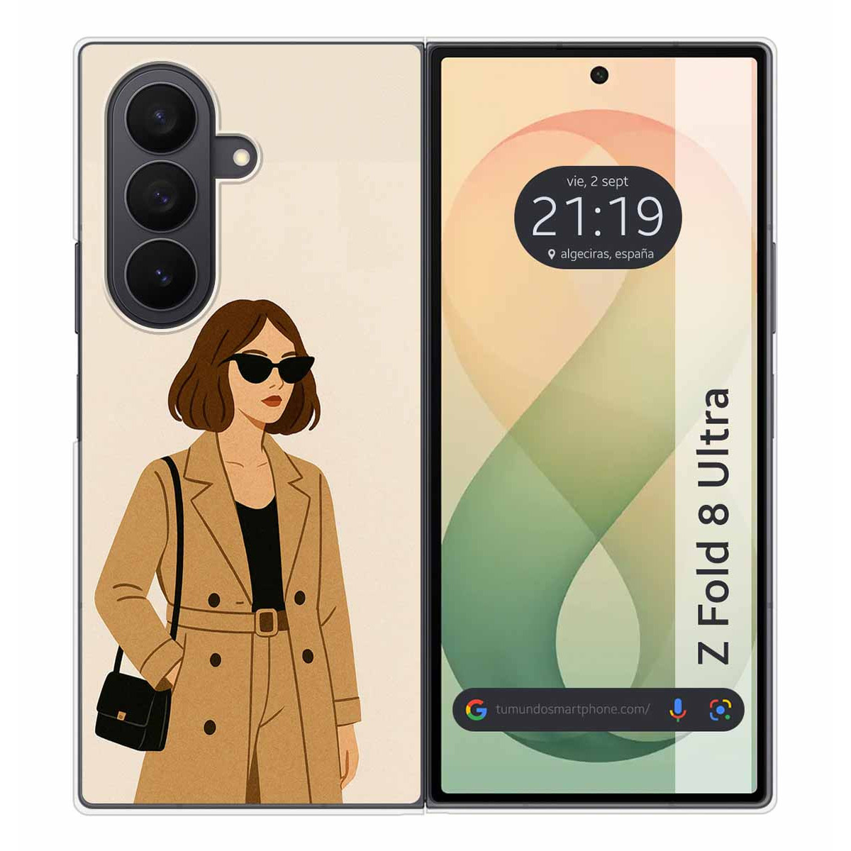 Funda Silicona para Samsung Galaxy Z Fold 8 Ultra 5G diseño Mujer 01 Dibujos