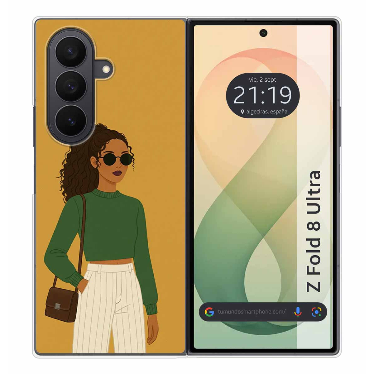 Funda Silicona para Samsung Galaxy Z Fold 8 Ultra 5G diseño Mujer 02 Dibujos